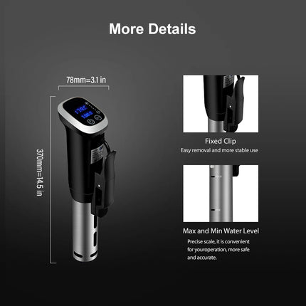 BioloMix 2.55 Generation Sous Vide Cooker Machine IPX7 Waterproof  Circulator Accurate Cooking With LED Digital Display