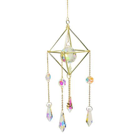 Crystal Wind Chimes Window Sun Catcher Pendant Mobile Wind Chime Bell Home Decor Ornament Garden Hanging Living Room Decor