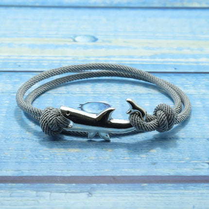 Multilayer Boho Marine Shark Bracelet Rope Handmade Viking Braclet For Men Wristband String Jewelry Pulserira Homme