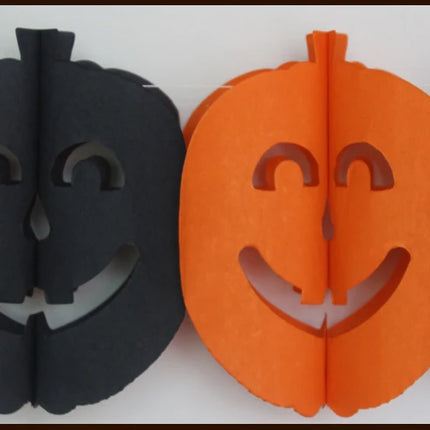 3PCS Halloween Bat Vampire Pumpkin Ghosts Spider Paper Banner 3M Terror Hanging Garland Bunting Happy Party For Home Decorations