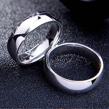 New Classic 4mm Minimalist Round Stainless Steel Ring Women Men Simple Solid Color Wedding Rings Party Daily Couple Jewelry Gift