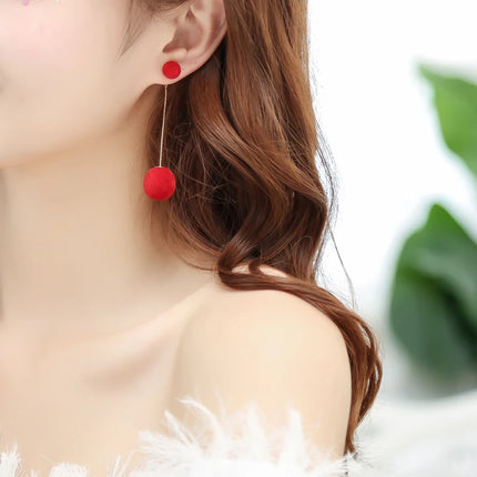 Velvet Tassel Drop Earrings - Trendy Korean Style Fashion Jewelry for Women