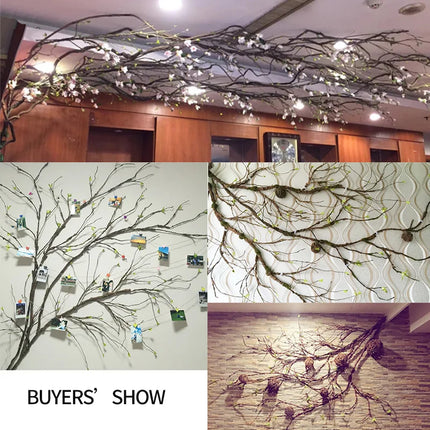 300cm large artificial trees plastic branches twig Tree branch Rattan Artificial Flowers Vine wall Home Wedding party Decoration