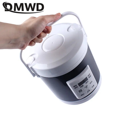 1.6L Electric Rice Cooker 12V 24V Cars/Trucks Soup Pot Multicooker Porridge Cooking Machine Food Steamer Heater Lunch Box Warmer