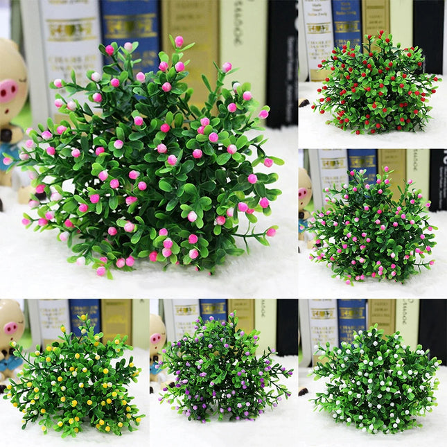 15 Heads Artificial Aglaia Odorata Flowers Plants Potted Ornaments Home Garden Wedding Party Decoration Craft Plant Decorative