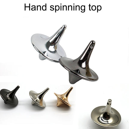 Hot Movie Totem Metal Gyro Silver Hand Spinning Top Fingertips Small Cyclone Gyroscope Antistress Fidget Toys For Children Gifts