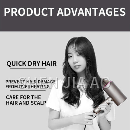 Folding Hair Dryer Portable Household Multi-function Hair Dryer Cold and Warm Air Can Be Switched 18000RPM