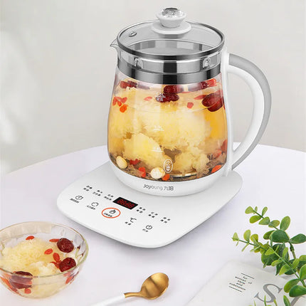 220V 1.5L Household Electric Kettle Automatic Glass Health Preserving Pot Portable Mini Multi Cooker Tea Dessert Cooker