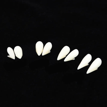 1 Pair Multi-size Avail Vampire Teeth Horror Halloween Resin Fangs Dentures DIY For Masquerade Party Decor Cosplay Costume Props