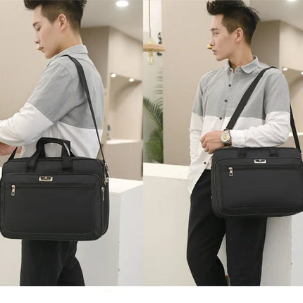 Large Capacity Men's Laptop Bag Briefcases Business Document Electronic Article Clothes Storage Pouch Shoulder  Travel Organizer