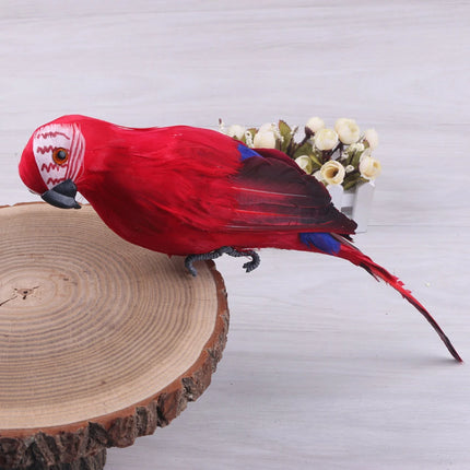 25/35cm Handmade Simulation Parrot Creative Feather Lawn Figurine Ornament Animal Bird Garden Bird Prop Decoration Miniature