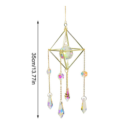 Crystal Wind Chimes Window Sun Catcher Pendant Mobile Wind Chime Bell Home Decor Ornament Garden Hanging Living Room Decor