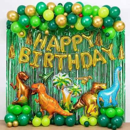 Dinosaur Birthday Party Decorations Balloons Arch Garland Kit Happy Birthday Balloons Curtains for Dino Themed Kid Party Shower