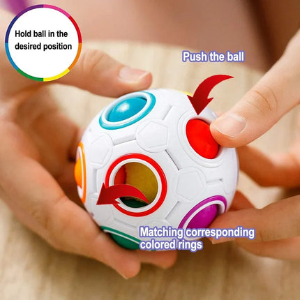 Antistress Cube Rainbow Ball Puzzles Football Magic Cube Educational Fidget Toys for Children Adult Kids Stress Reliever Toys