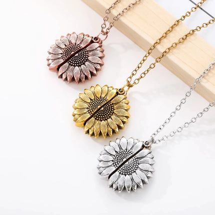 You Are My Sunshine Sunflower Necklaces Pendant For Women Gold Color Daisy Choker Necklaces Charm Jewelry Gift trending products