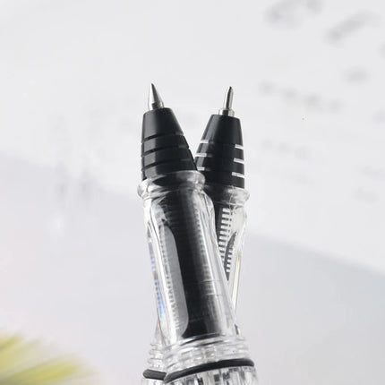 High Quality Piston Fountain Pen Transparent White bullet Needle 0.38mm 0.5mm Stationery Office School Supplies