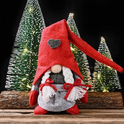 Christmas Faceless Doll Long Hat Gnome Santa Xmas Tree Hanging Ornament Doll Decoration Home Pendant Gifts Drop Ornaments