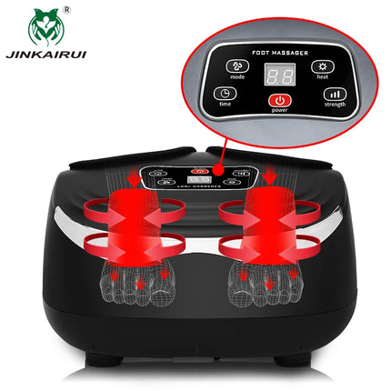 Jinkairui Kneading Air Compression Electric Foot Massage Machine Roller Shiatsu Heated Multifunctional Relaxation Household Gift