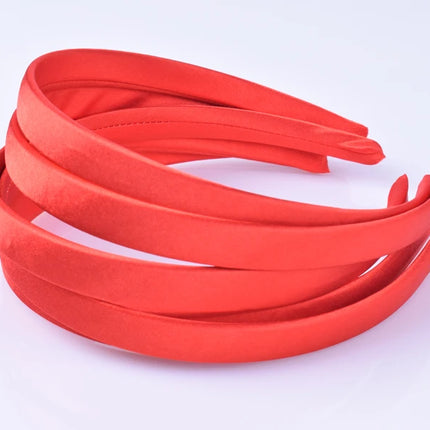 5pcs/lot Satin Covered Headband Ribbon For Girls Hairbands Women Resin Hair Hoop Band Accessories Head Wear