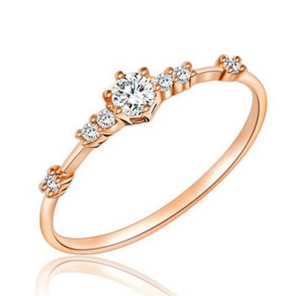 2019 New Fashion Women Ring Finger Jewelry Rose   /Sliver /  Color Rhinestone Crystal Rings 4/5/6/7/8/9/10/11 Size