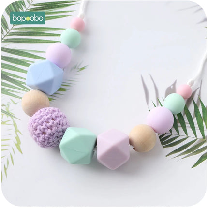 1pc Baby Teething Silicone Necklace Food Grade Silicone Beads Hexagon Baby Toys Silicone Perle BPA Free Baby Teether Nursing