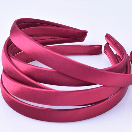 5pcs/lot Satin Covered Headband Ribbon For Girls Hairbands Women Resin Hair Hoop Band Accessories Head Wear