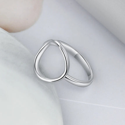 925 Sterling Silver Finger Ring Minimalist Open Circle Rings for Women Round Female Wedding Ring Fine Jewelry  (Lam Hub Fong)