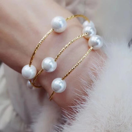 Fashion Simulated Pearl Bracelets For Women Multi Layers Bracelet  Etrendy Jewelry Party Wedding Bijoux Korean Style White