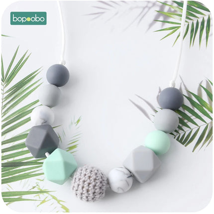 1pc Baby Teething Silicone Necklace Food Grade Silicone Beads Hexagon Baby Toys Silicone Perle BPA Free Baby Teether Nursing