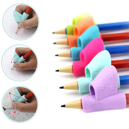 3 Pcs Silicone Ergonomic Posture Correction Device Pencil Pen Writing Aid Grip for Children Student Education School Supplies