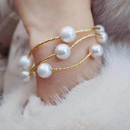 Fashion Simulated Pearl Bracelets For Women Multi Layers Bracelet  Etrendy Jewelry Party Wedding Bijoux Korean Style White