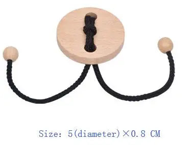 Metal Wooden Rope Puzzle Logic Mind Brain Teaser String Loop Rings Puzzles Game Toys for Adults Children