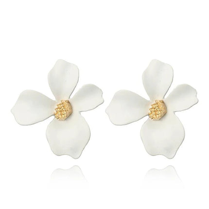 Floral Fantasy Stud Earrings - Chic Petal Design in 5 Vibrant Colors