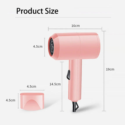 Hair Dryer Portable Heating and Cooling Foldable Hairdryer Quick Drying With High Air Volume Two Speeds Wind 500W 220V CF03