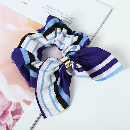 LOVINGSHA Cute Rabbit Ear Floral Women Hair Accessories Elastic Hair Band Hair Rope For Girls Rubber Band Tie Hair Scrunchies