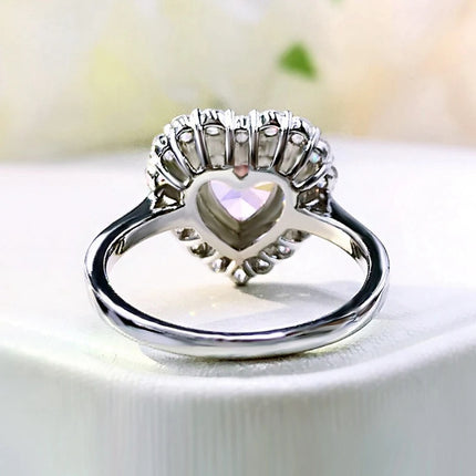 Wong Rain 100% 925 Sterling Silver Heart Cut Lab Sapphire High Carbon Diamonds Gemstone Wedding Engagement Rings Fine Jewelry