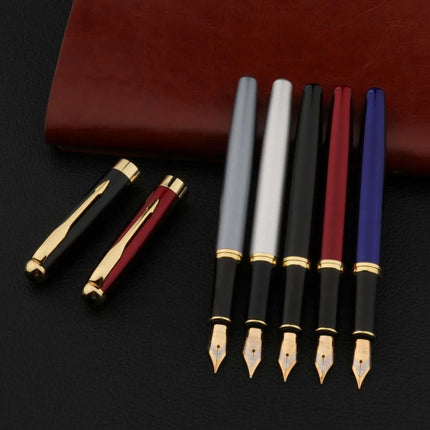 High Quality Metal 388 Fountain Pen Business Black Golden Student  Stationery Office School Supplies Gift Ink Pens