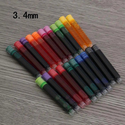 25pcs Universal Fountain Pen Ink Cartridges Pen ink Refill Color 2.6mm 3.4mm  Stationery Office School Supplies