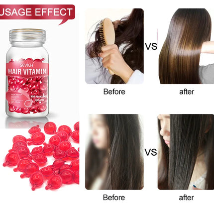 Sevich Smooth Silky Hair Vitamin Capsule Keratin Complex Oil Hair Care Repair Damaged Hair Serum Anti-Loss Moroccan Hair Oil