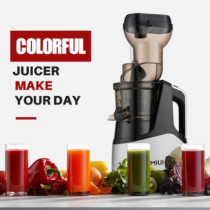 MIUI Slow Juicer 7LV Screw Cold Press Extractor FilterFree Easy Wash Electric Fruit Juicer Machine Large Caliber Modle-Prime