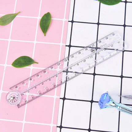 1PC Transparent Plastic Acrylic Folding Straight Rulers 30Cm Drawing Student Children Stationery School Supplies Gift