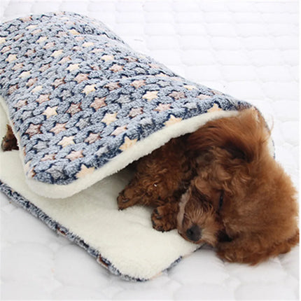 Dogs Cats Blanket Bed Mat Soft Coral Fleece Winter Thicken Warm Sleeping Dog Beds for Small Pet Medium Supply Dropshipping