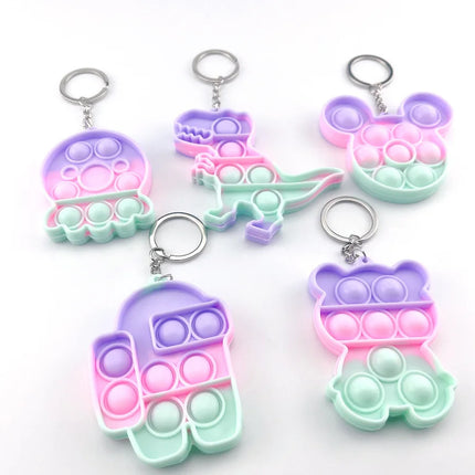 small squishy keychain popet fidget toy Autism Squishy Stress Reliever Toys for Adult Kids Relief Funny pop Fidget Toys