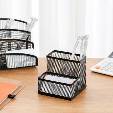 Multi-Functional Desk Organizer Mesh Metal Pen Holder Stationery Container Box Office School Supplies Accessories Pencil Holder