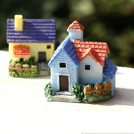 Mini Castle Small House Fairy Garden Miniatures Terrarium Figurines DIY Crafts Figure Moss Ornament Micro Landscape Decor