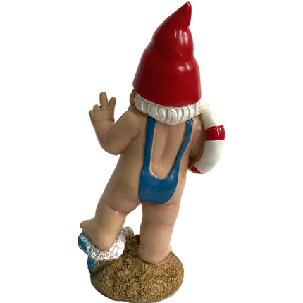 Summer Gnome In Swimsuit By The Beach Lawn Gnome Figurine Novelty Home Garden Statue Decor Yard Outdoor IndoorOrnament Promotion