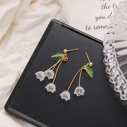 Boho Chic Flower Crystal Drop Earrings - Women's Fashion Jewelry