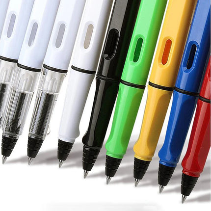 High Quality Piston Fountain Pen Transparent White bullet Needle 0.38mm 0.5mm Stationery Office School Supplies