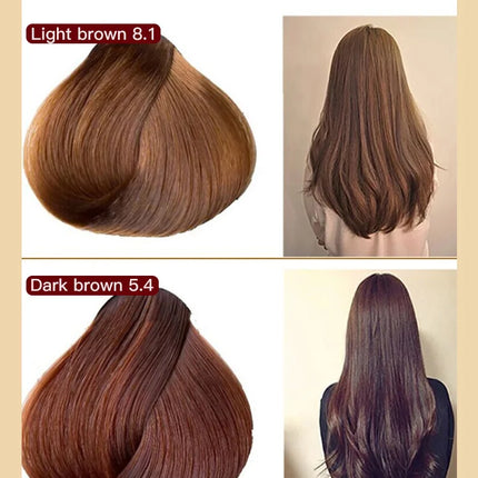 Mokeru Argan Oil Natural Long Lasting Black Brown Permanent Hair Dye Shampoo For Gray Hair Caramel Coffee Magic Fast Color Dye