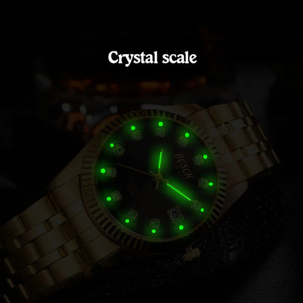 BOSCK Fashion Couples Wristwatches Mens Gold luxury brand Women Dress Watch Reloj Watch Men Relogios Masculinos